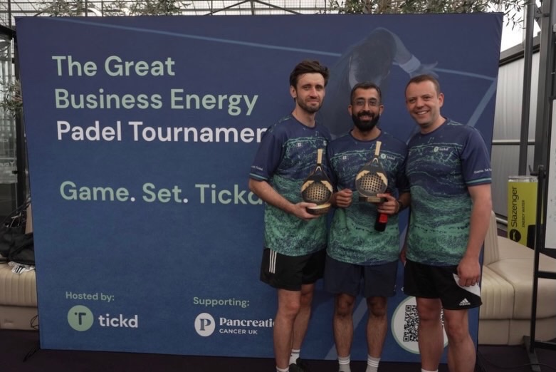 Padel tournament winners in 22 Unite shirts