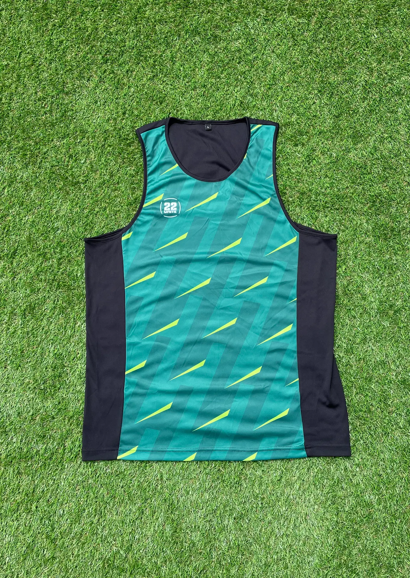 Green and black patterned 22 Unite vest