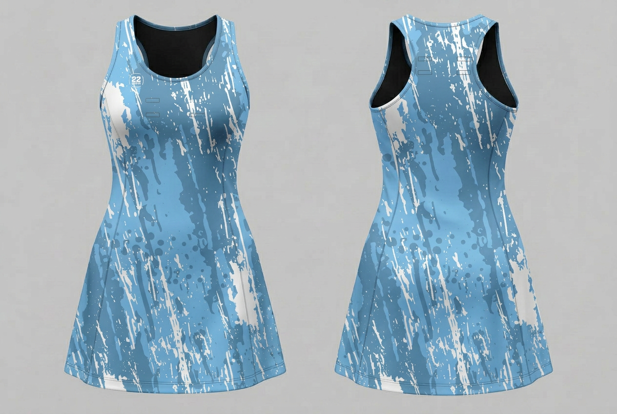 22 Unite Pro Netball Dress, front and back