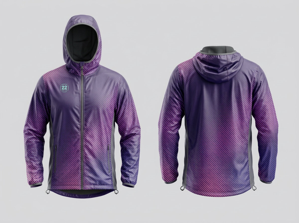 22 Unite Lightweight Rain Jacket, front and back