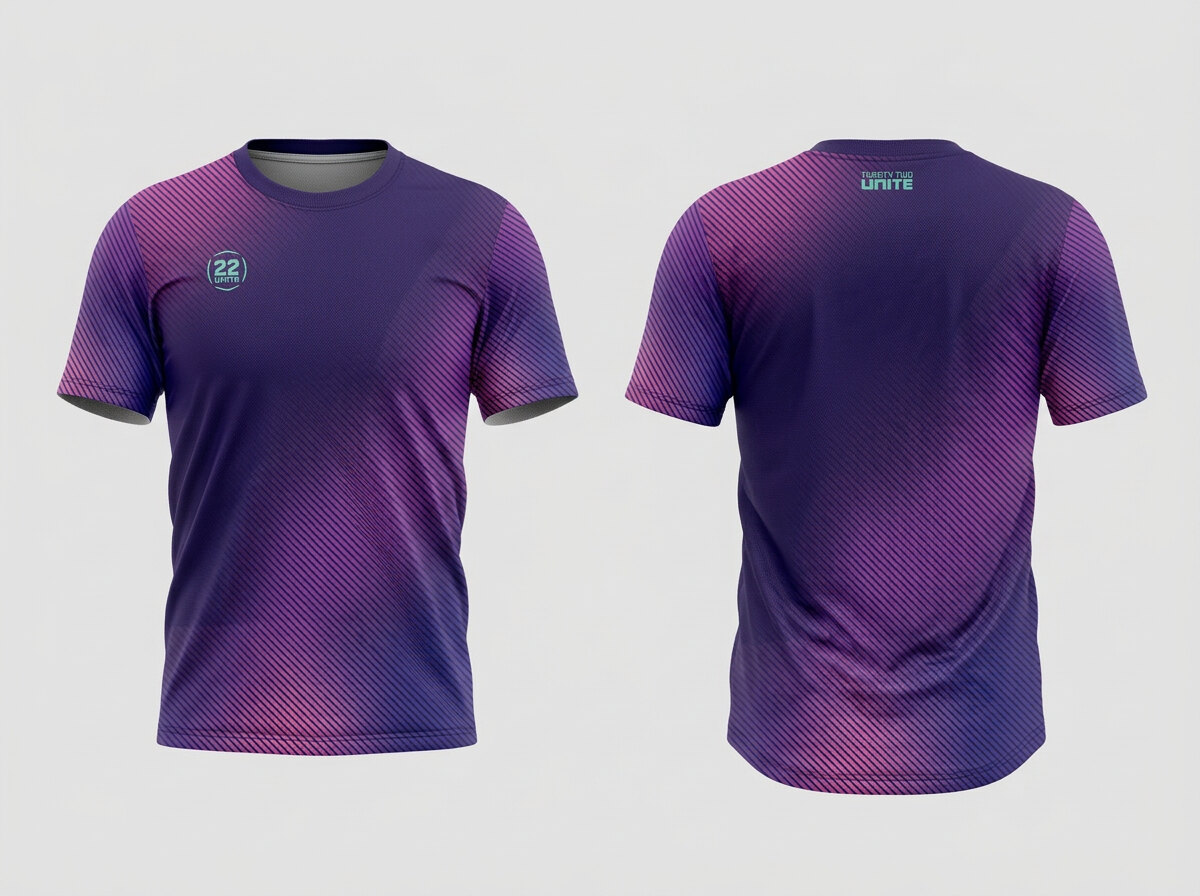 22 Unite Men’s Set-In T-Shirt, front and back