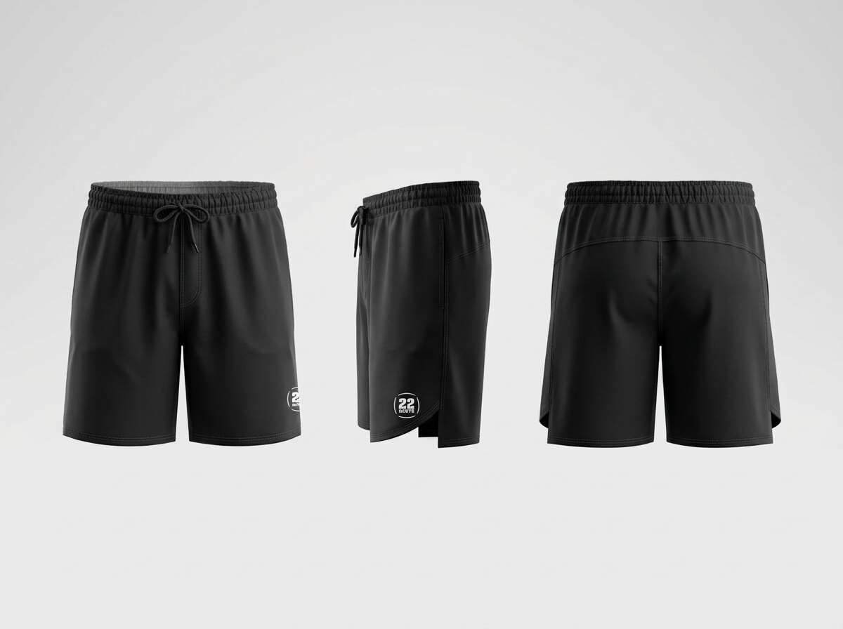 22 Unite Training Shorts, front and back