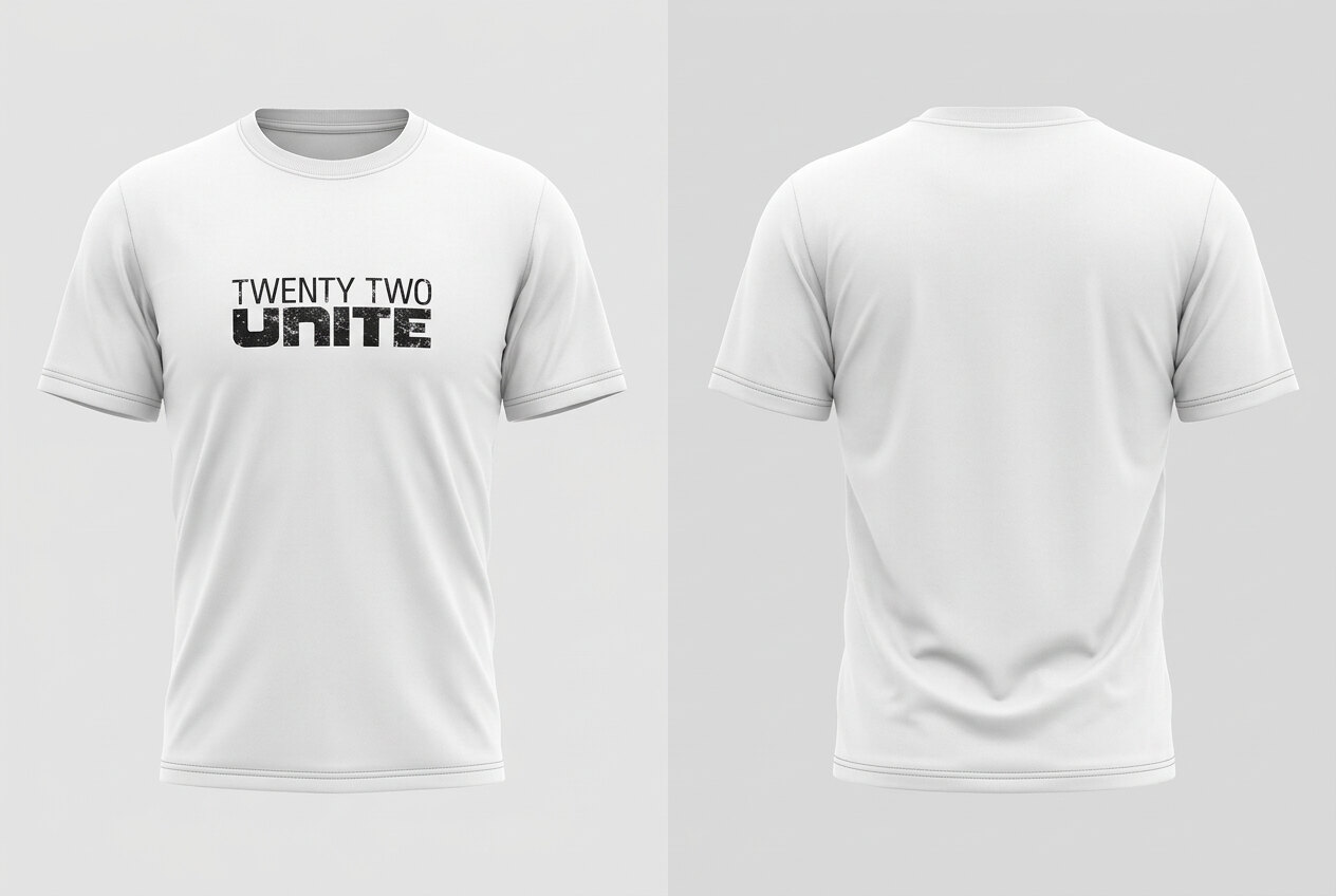 22 Unite Graphic 01 T-shirt, front and back